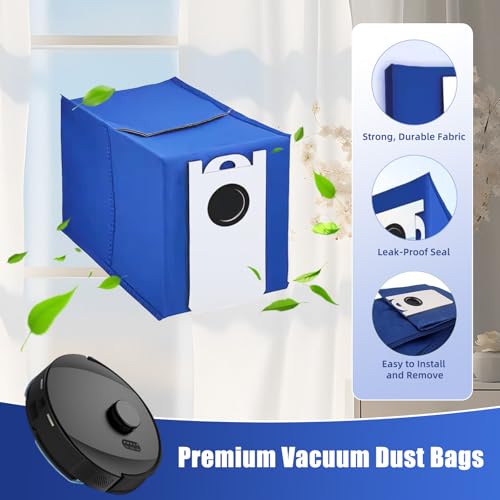 Image of 6-Pack UltraVision /UltraVision Pet Replacement Dust Bags for bObsweep RC400 & UltraVision /UltraVision Pet Robot Vacuum- 6L High-Capacity Self-Emptying Robot Vacuum Bags