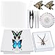 Tanstic Insect Specimen Tools Kit Insect Pins Insect Display Case Wings Pressing Paper Insect Pinning Board Hot Glue Sticks Tweezers Scissors for Bugs Collection