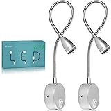 Reading Lamp, LED Bed Lights Wall-Mounted Beside Lamps with Aluminum Night Lighting Plug Wired...