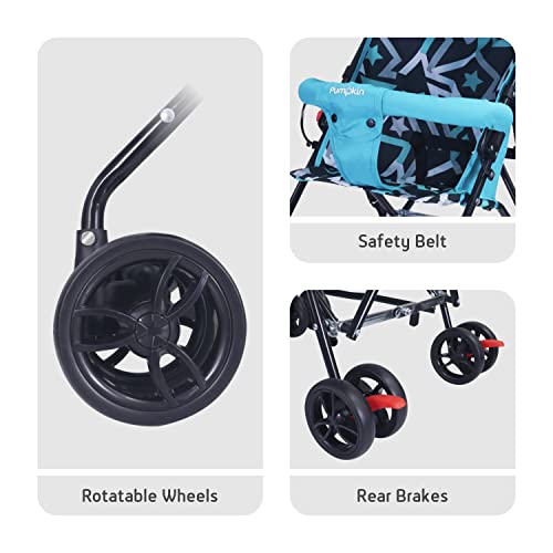 Image of Little Pumpkin by R for Rabbit Baby Stroller and Pram for Baby /Newborn- Buggy for Kids | Easy Foldable and Carry | Kid Age 0-2 Years (Blue)