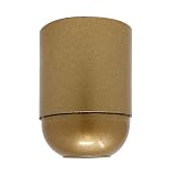 Portalámpara E27 dorado liso, ideal para decoración y ambientación en iluminación de interiores.