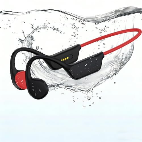 Opinta Swimming Headphones, IPX8 Waterproof Bone Conduction Headphone Wireless Underwater Earbuds with 32GB Memory for Swimming, Cycling, Marathon