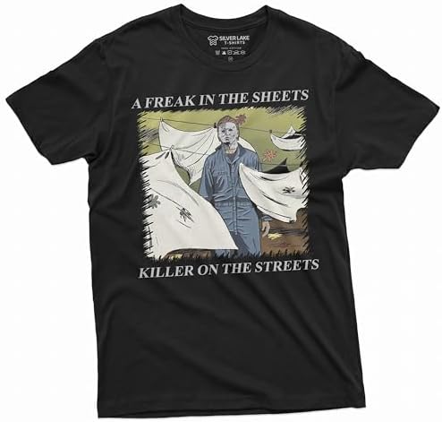 Men's Funny Halloween Movie Inspired T-Shirt Myers Popular Movie Villain tee Shirt Mens tees image 5