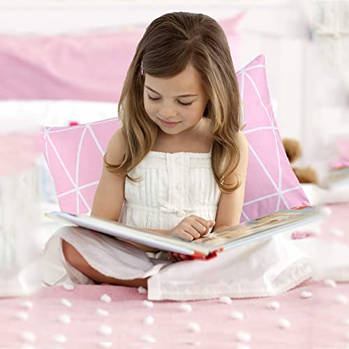 Kids Toddler Pillowcases 2 Pack 100% Cotton Pillow Cover Pillowslip Case Fits Pillows Sizesd 13 X 18 Or 12X 16 For Kids Bedding Pillow Cover Baby Crib Pillow Cases Pink Link/Dot - By Uomny #TOP1