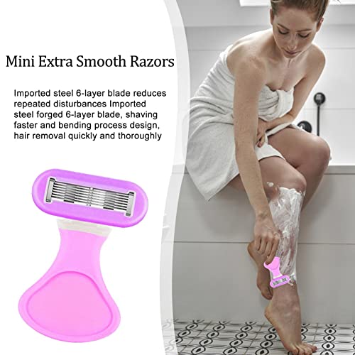 Barbeador Corporal para Mulheres | Barbeador Manual | Lâmina de 6 Camadas Senhoras Mini Barbeador Ba