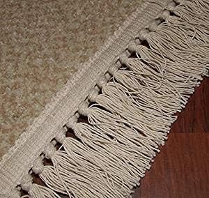 Cotton Replacement Rug Fringe (12 Foot (365)), Beige