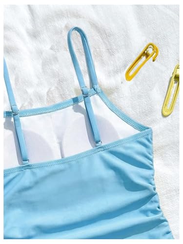 Image of Floerns Girl's One Piece Swimsuit Flower Bow Side Ruched Beach Vacation Bathing Suit