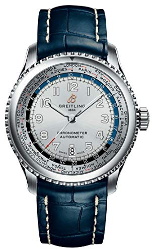 Breitling Navitimer 8 Unitime Automatic 43 mm Silver Dial Men's Watch AB3521U01G1P2