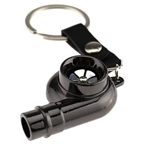 Create idea Alloy Spinning Fan Noise Real Sound Whistle Turbo Turbine Keyring Keychain Key Chain Cover