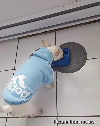 (L, Azul) - Tecido Idepet Soft Algodao Adidog para Cachorro