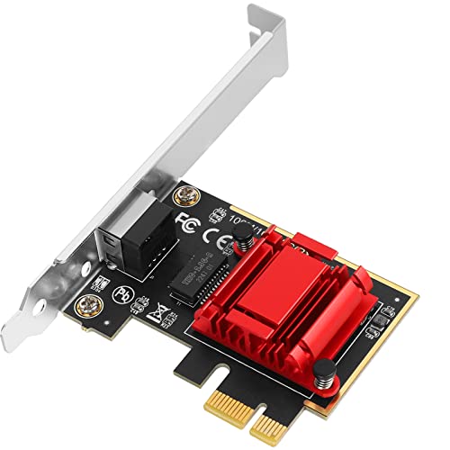 image for Vogzone 2.5Gb PCI-E NIC Network Card for Realtek8125B,100MbE/1GbE/2.5G