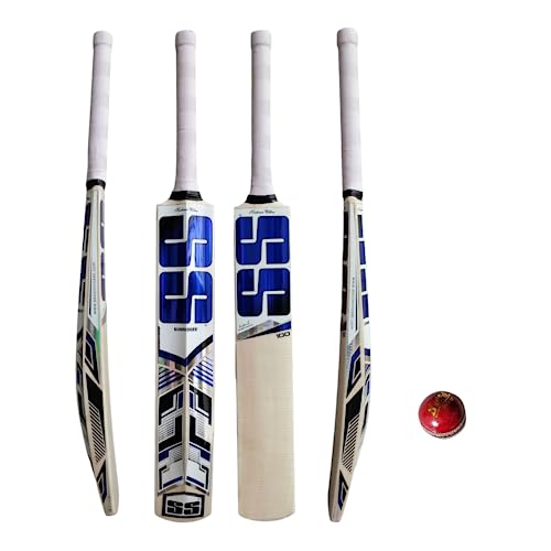 Kashmir Willow Cricket Bat for Leather Ball Hardwood Durable,LongLasting and Enhanced