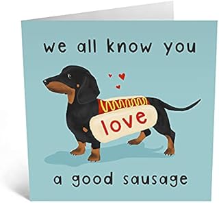 Central 23 - Funny Birthday Cards for Her - 'Love A Good Sausage' - Cheeky Birthday Cards for Women - Sister Birthday Card - Dog Valentine Card - Comes with Fun Stickers