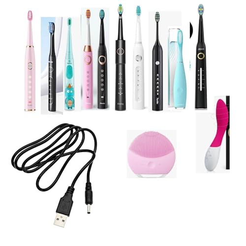 JZK 1M Elektrisches Zahnbürste Ladekabel für Fairywill FWP11 FW-508 FW-507 FW-917 SG-508 D1 D3 D7 D8 E6 E10 P11 TB-508, Ersatz Ladegerät Kabel Ladeleitung USB-auf-DC 5V hohlstecker Netzkabel