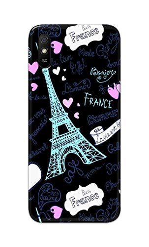 Image of PRINTFIDAA Lovers Famous Place Eiffel Tower in Paris Printed Designer Hard Back Case Cover for Xiaomi Redmi 9A / Redmi 9i -(TY) MVN1003