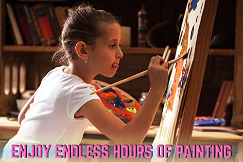 Kids Paint Set - 10 Count Kids Paint, Giant Painting Paper Pad, 10 Paint Brushes For Kids Great Washable Paint For Kids - Finger Paint Supplies 16"X20" Paint Paper Book Ultimate Paint Set For Kids #TOP4