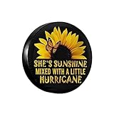 Butterfly and Sunflower She is Sunshine Spare Tire Cover 17 inch Waterproof Dust-Proof UV Sun Wheel Protectors Universal fit for Jeep Truck Camper Travel Trailer RV SUV