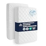 FORMEYA Steppung Matratzenschoner 180x200 Mikrofaser | wasserdichte Matratzenauflage mit Nässeschutz, Oeko-TEX Matratzenschutz, Waschbar, Weich, Atmungsaktiv, Mattress Protector Weiß