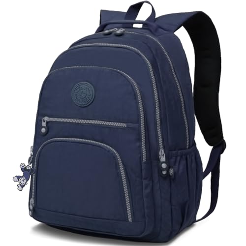 SKvoen Mochila de viaje ligera e informal para laptop, resistente al agua, mochila grande de nailon para hombres y mujeres, senderismo, camping, ciclismo, mochila de día, se adapta a portátiles y