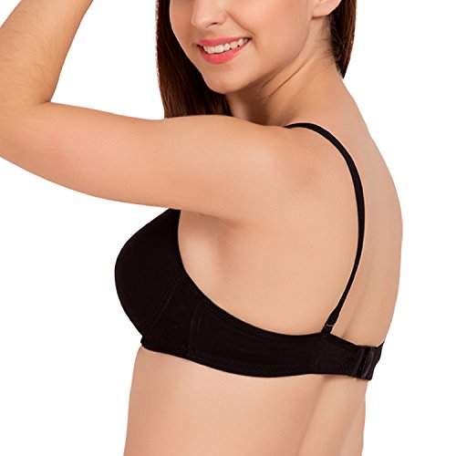 Image of Tweens - Medium Padded Cotton Rich Bra - Full Coverage, Seamless, Multiway Straps, Wirefree Everyday T-Shirt Bra (Pack of 2)