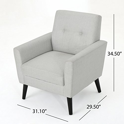 Sillón plegable tela gris claro moderno miniatura 2