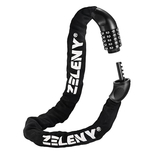 ZELENY Candado de Bicicleta Antirrobo antirrobo de combinación de 5 dígitos Candado,utilizado para bicicletas, motocicletas, puertas