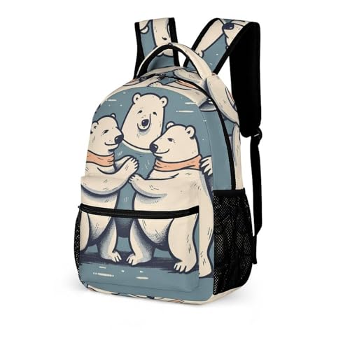 Bear Dancing Backpack for Travel, Ultra Durable Small Bookbag Lightweight Daypack for Women Men4