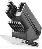 Ninja Foodi StaySharp Knife Block with Integrated Sharpener Deluxe 14-Piece Set K32014EUUK - Black