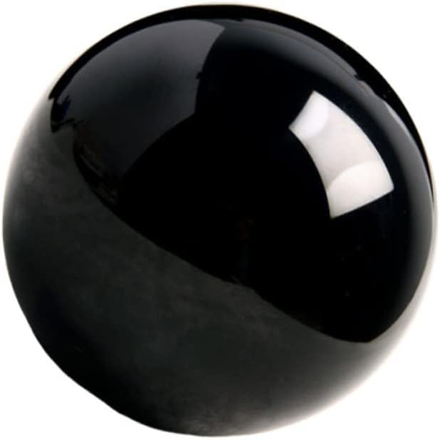8cm Polished Obsidian Sphere Ball Natural Black Crystal Decor for Home and Office Meditation and Feng Shui