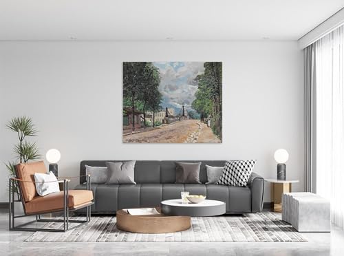 Impression sur Toile Impressionnisme Paysage de Route 70x85cm
