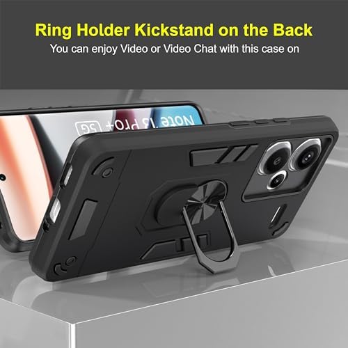 Image of NDCOM for Redmi Note 13 Pro Plus Back Cover | Protective Redmi Note 13 Pro Plus 5G Back Cover | Ring Holder Case