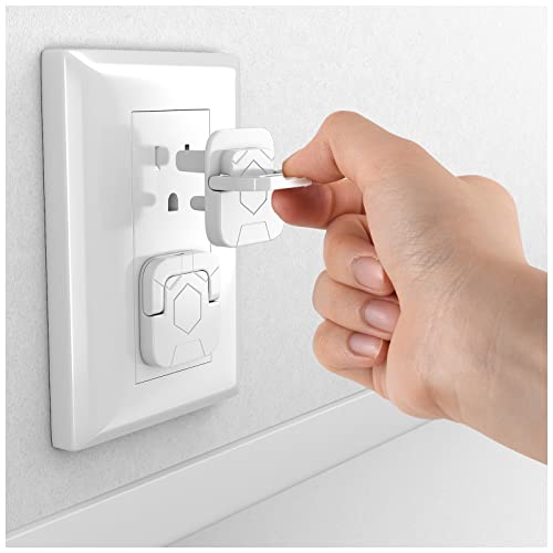 Close up of 4our Kiddies outlet plug cover U-ring handle