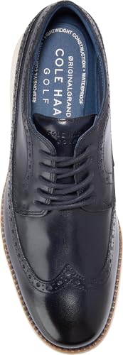 Cole Haan Men's Originalgrand Wingtip Golf Oxfords, Midnight Moon/Ivory Water Proof, 11.5-M US
