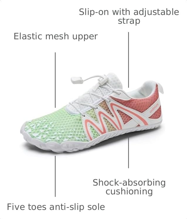 Image of Water Shoes for Men Barefoot Quick-Dry Aqua Sock Outdoor Athletic Sport Shoes for Kayaking, Boating, Hiking, Surfing, Walking