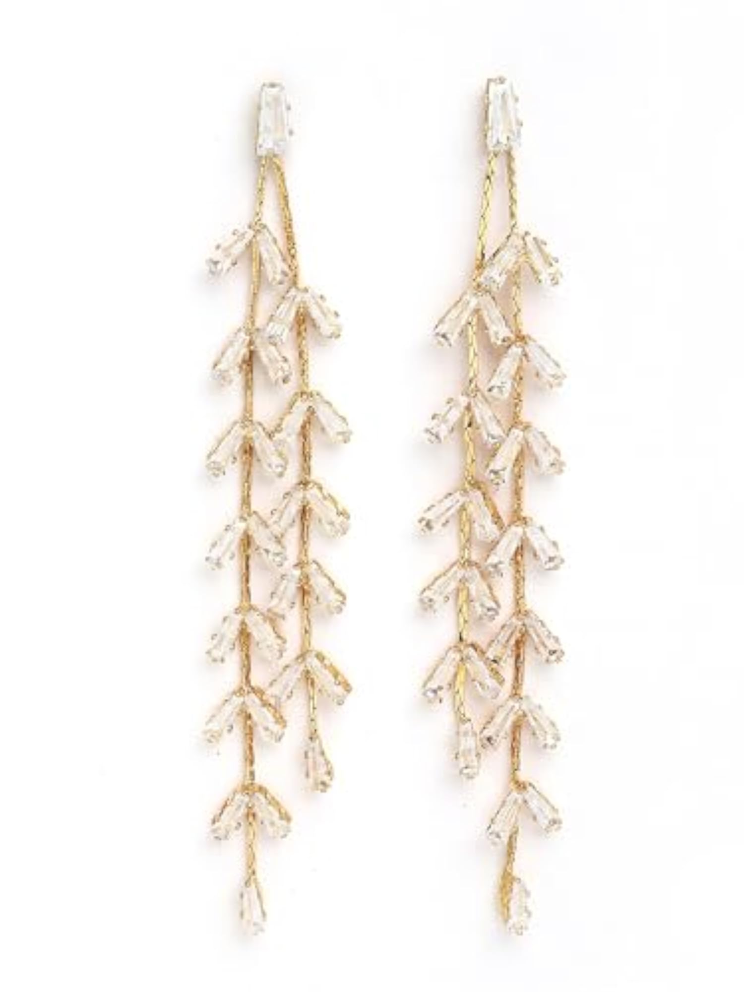 Contemporary Drop Earrings, Elegant Gold-Plated Design