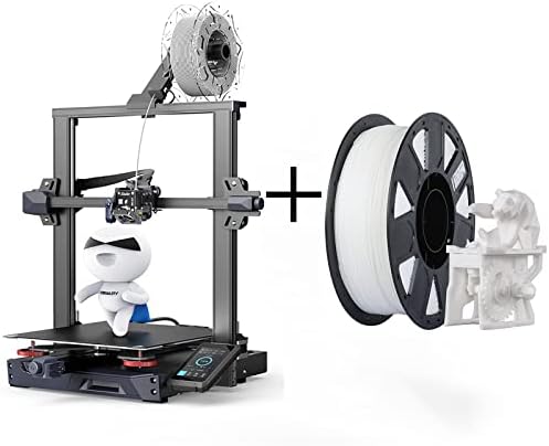 Creality Ender 3 S1 Plus 3D Printer and Creality 3D Printer Ender PLA Filament White 1.75mm
