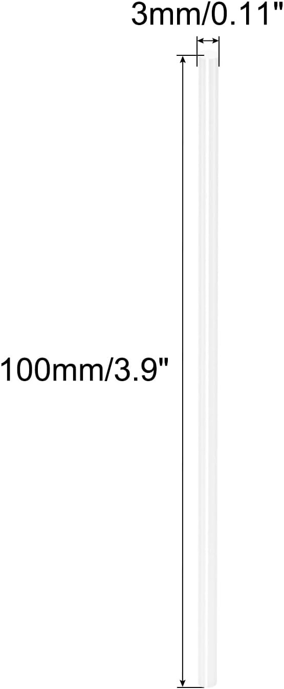 MECCANIXITY Zirconia Ceramic Rod Solid Cylinder Whetstone 3mmx100mm Sharpening for Knives Scissors