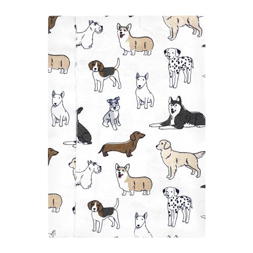 Image of Hudson Baby Unisex Baby Cotton Flannel Burp Cloths, Handsome Dogs, One Size