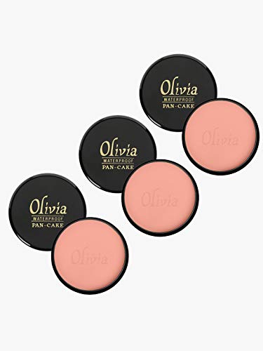 Image of Olivia 100% Waterproof Pan Cake Bronze Glow Makeup Concealer, Shade No.22, 25 g, Pack of 3
