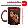 Danny De Vito and Beloved ham Art, Rum Ham Mug, Gift for Birthday, Christmas, for Men, Coffee, Tea Mug 11oz Inside Coloured Ceramic Mug. (Red) #4