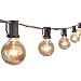 LOKATSE HOME 10FT 10pcs G40 Bulbs Patio Outdoor Globe Lights String for Backyard Deck Bistro Pergolas Balcony Wedding Gathering Parties Markets Decor, Warm White