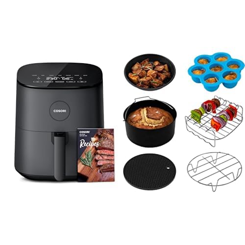 COSORI Heißluftfritteuse 4,7 L, Sechsteiliges Zubehörset für 3,5 Liter Fritteusen Airfyer aller Marken