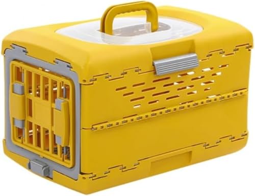 GEBYUIペットキャリーボックス 飛行機航空輸送対応 折りたたみ式 ハードタイプ 猫犬ユニバーサル 通気性に優れ 軽量ポータブル 旅行キャンプ用 収納簡単 ハードボード製
