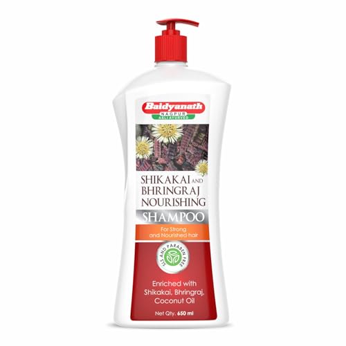 Image of Baidyanath Asli Ayurved Shikakai and Bhringraj Nourishing Shampoo - 650 ml | Hair Strong Shampoo | Coconut Oil | Sulfate & Paraben Free