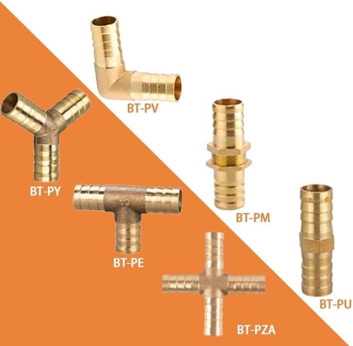 10pcs Connector Copper Air Fuel Water Tube Brass Pipe Fitting Barbed Joint Coupler For 4mm 5 6 8 10 12(,12mm (10pcs)) Plumbing Fittings