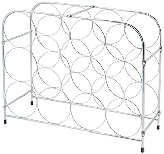 Axentia Wine Rack, Silver, ca. 41 x 34 x 17 cm