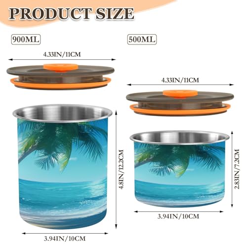 Envase hermético acero inoxidable 30 oz para café miniatura 2
