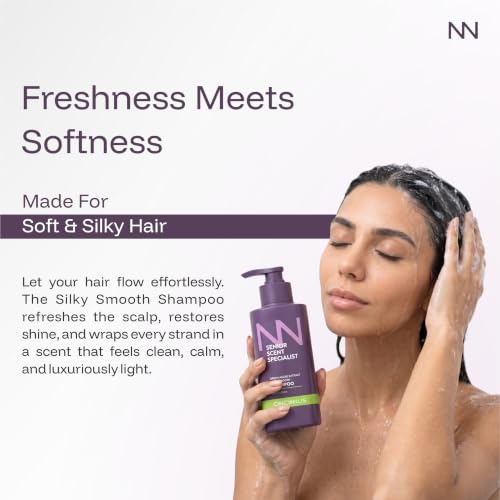 Image of Cincinnus Silky Smooth Shampoo | Green Algae Extract, Salicylic Acid, Lavender, Rose, B5 | shampoo for soft, shiny and smooth hair | Nourishing Shampoo for Dull & Rough Hair (300ml)