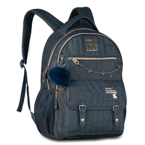 Mochila de Costas Rebecca Bonbon Jeans Escolar Faculdade Trabalho Fashion Produto Oficial