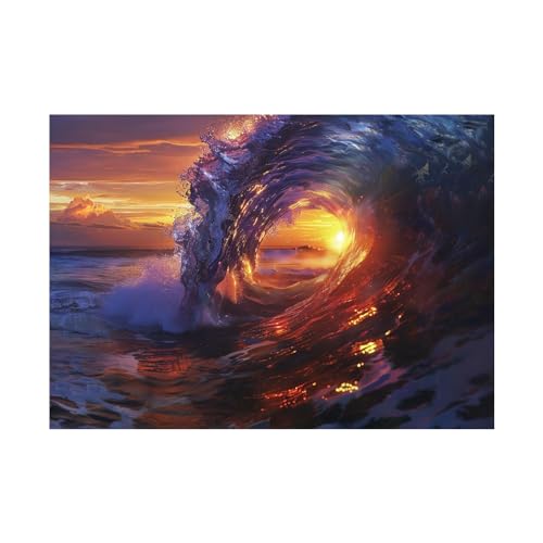 Toile non tissee art abstrait moderne paysage marin decoration de prestige